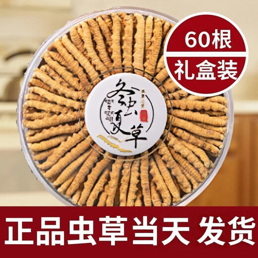 Authentic Cordyceps authentic Cordyceps gift box 3 pieces/gram 50 pieces Cordyceps gift nutritional gift tonic for elders 3 pieces/gram (Specifications) 20 pieces gift box