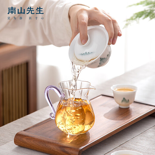 Mr. Nanshan Kungfu tea set accessories heat-resistant glass male cup Chinese tea divider tea ceremony accessories flower center glass fair cup flower center glass fair cup_transparent