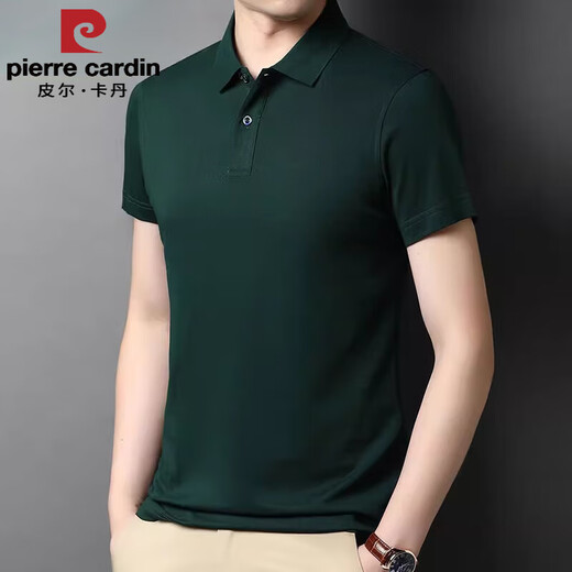 Pierre Cardin Brand Summer Men's Lapel Camiseta de manga corta para hombres Polo de polo de media manga de verano de mediana edad de mediana edad.