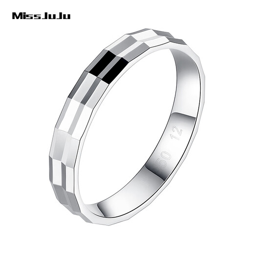 Miss JuJu PT950 platinum ring for men and women, platinum couple ring, wedding engagement ring, plain ring ring, live single, about 3.2g, more refunds based on actual delivery