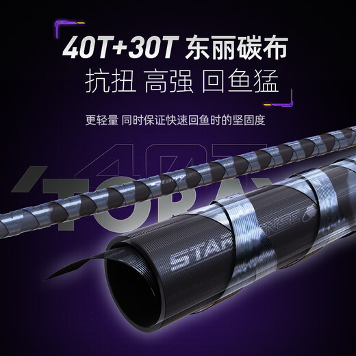 Danding [Nouveau produit] XingJue Super Fast Réglage Mandarin Rod de poisson Pigne noire Piste droite Poigure de pistole
