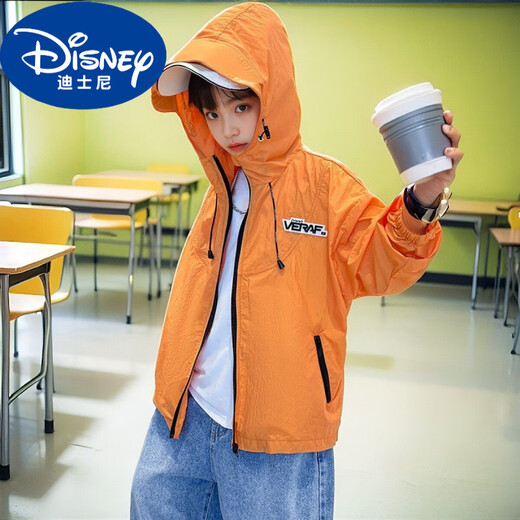 Disney Boys Summer Sun Protection Clothing 2025 New Medium and Large Children's Summer Sun Protection Clothing Jacket Breathable Thin Top Trendy Gray 170