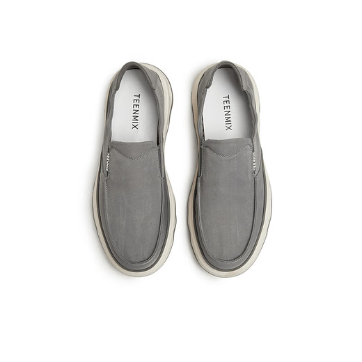 
Tianmeiyi men's shoes with one foot lazy shoes durable casual and comfortable outside wear men's cloth shoes 2025 summer gray 42