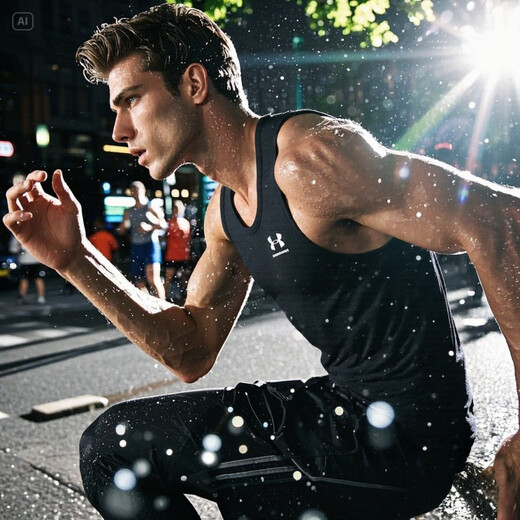 Under Armour Under Armour 2025 Spring Herren Heatgear High Elastic Weste Schnell trocken Fitness ärmelloses Trainingshemd 1368352 1368352-001 Schwarzes Hauptbild s