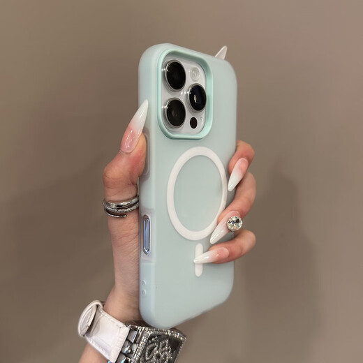 Ventilateur haoyi gelée liquide liquide à la peau mate mate adaptée à l'iPhone16Promax Case de téléphone mobile Niche aspiration magnétique Apple 15pro Case de protection anti-automne en silicone entièrement inclusive 14/13