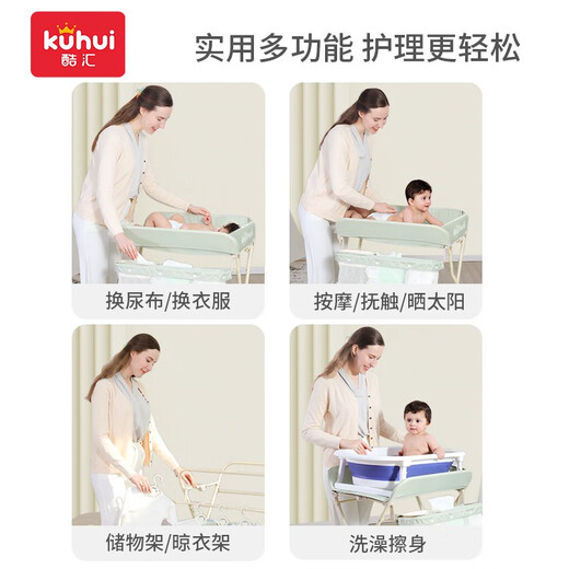 Kuhui couches table de soins bébé table de soins de soins change de couches couches couches nouveau-nés table lit multi-fonction multi-fonction pliable style promotionnel couleur aléatoire