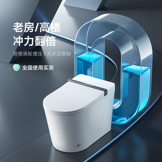 GDTOTO-Serie Light Smart Toilet Automatic Senssing Flip Household Integrierter Schachschild ohne Wasserdruckgrenze Semi-intelligent 713JAW Light Smart Standard/mit Wassertank 200/250/300/350/400/450 Grubenabstand