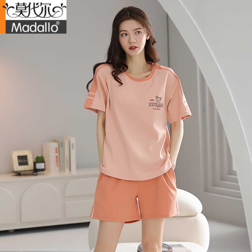 
Modal pure cotton summer pajamas women pullover pajamas summer short-sleeved shorts comfortable and casual home clothing set Z9855 [main picture] XL [recommended 120-140Jin [Jin equals 0.5 kg] wear]