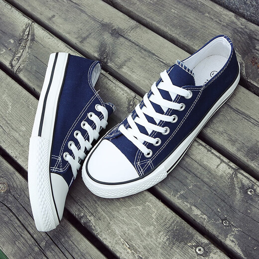 Chaussures en toile à couple pastoral européen pour hommes 2025 Été Nouveaux chaussures de sport décontractées pour hommes à la mode et polyvalente (PJ) 6621 Blue 43