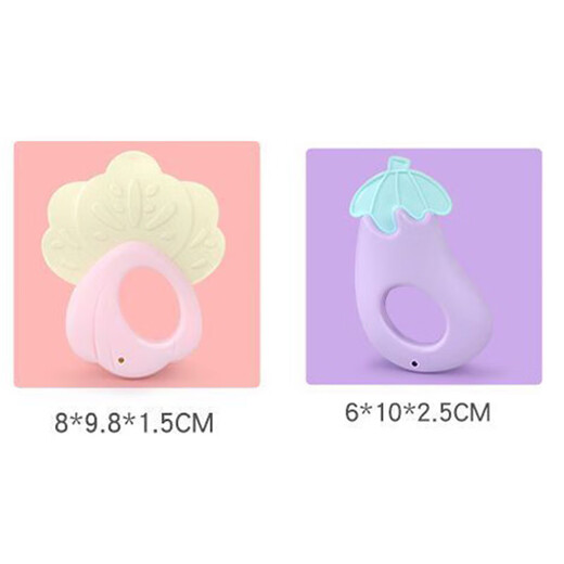 Baby toys baby hand rattle teether 0-1 years old chewable teether early education puzzle grasping training comfort toy boilable soft rubber rattle 1 random boilable soft rubber rattle