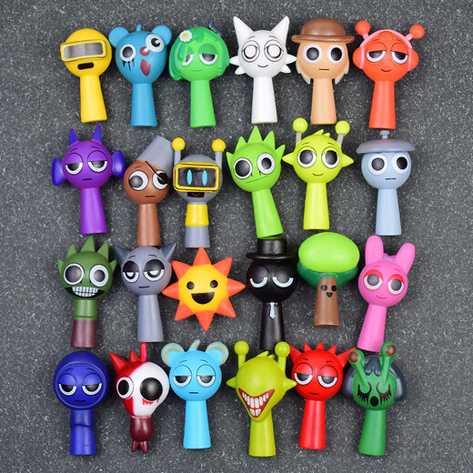 骊歌节奏盒子手办sprunki公仔西蒙瑞迪阶段雷格音乐模型玩具游戏周边 袋装[18款]高约7-9CM 节奏盒子