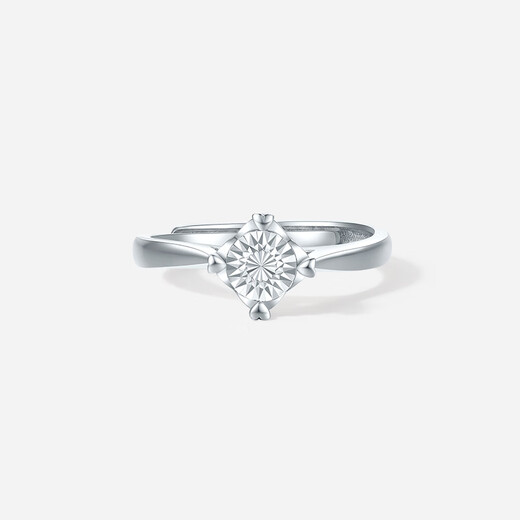 Saturday Fortune (ZLF) pt950 platinum ring for women, beloved guardian classic love four-claw ring as a gift for girlfriend No. 13-3.82g