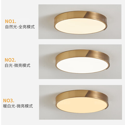 耐用别墅大门口吸顶灯防水防虫入户进门灯室外门前全铜户外阳 新X3890-小号31CM/三色可调