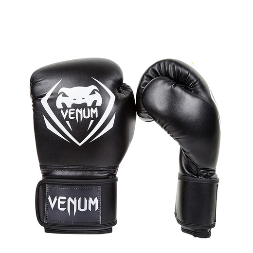 Venum Venom Boxhandschuhe Erwachsene Männer und Frauen Sanda Training Muay Thai Fighting Fighting Sandsack Fighting Handschuhe für Familie Schwarz/Golden-12610oz