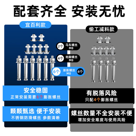 Yibaili thickened stainless steel air conditioner outdoor unit bracket stainless steel air conditioner bracket air conditioner rack suitable for Haier Kelon TCL Xiaomi Midea Gree air conditioner rack brand universal classic model 1-1.5P free screws *5905 universal size