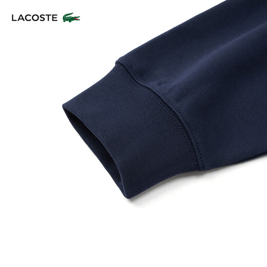 LACOSTE法国鳄鱼男装25春夏新款休闲百搭网球印花套头连帽卫衣|SH9764 166/藏青色 2XL 7