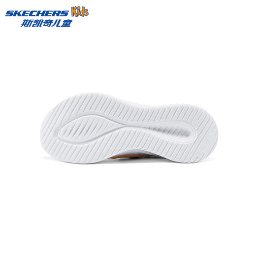 Skechers children's summer breathable mesh lightweight comfortable sports Velcro Mary Jane casual shoes 303974L peach pink/PCH 32