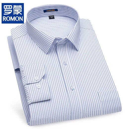 
ROMON (ROMON) spring, summer and autumn white shirt men's long-sleeved cotton formal wear professional work clothes groomsmen's wedding suit inch shirt 6628 38