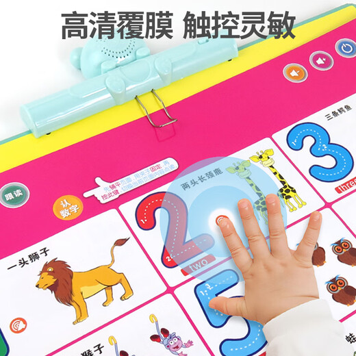 Cute home speaking audio early education poster picture Pinyin learning machine literacy point reading voice book baby reading toys [Exclusive charging version] Large size 22-side 640+