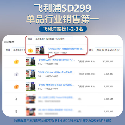 Philips (PHILIPS) SD299 square dance audio with display screen outdoor karaoke dedicated video karaoke ok all-in-one singing mobile Bluetooth speaker home ktv audio set
