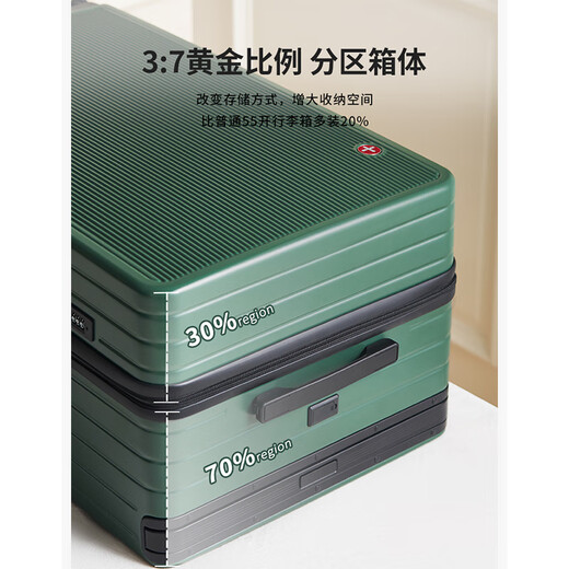 WEOBGR SABRE瑞士军刀品牌防爆拉链行李箱大容量28寸男女加厚托运旅行宽拉杆箱 森林绿【YKK防爆拉链/大容量】 28英寸 可托运-适合中长期出行
