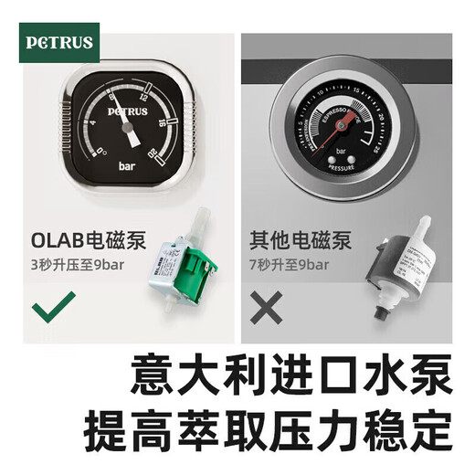 
Baicui PE3888 straight coffee machine dual boiler Italian household full semi-automatic small integrated milk foam white white + bean grinder