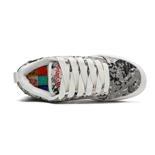 
LIGHTNING X STORM Picasso paintings co-branded lightning men and women's shoes for revenge storm small fragrant bread shoes heightened couple skateboard shoes LS-699 ink rhyme black 39