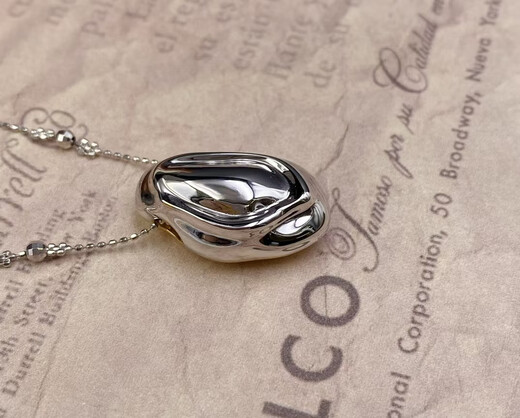 Iosn meteorite pendant two-color new 18k gold geometric meteorite pendant two-color double-sided life personality fashion single pendant