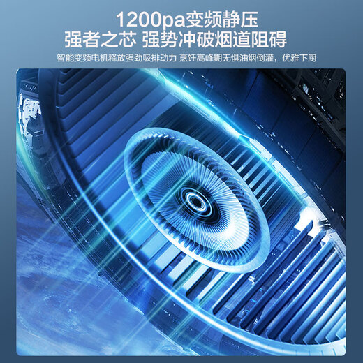 Haier variable frequency range hood 31 cubic meters large air volume suction gas stove set top side double three-suction kitchen two-piece set suction and exhauster hot melt self-cleaning 973 upgraded version 759 high-end 3-piece set hood + fierce fire stove + 16L first-class energy efficiency water servo