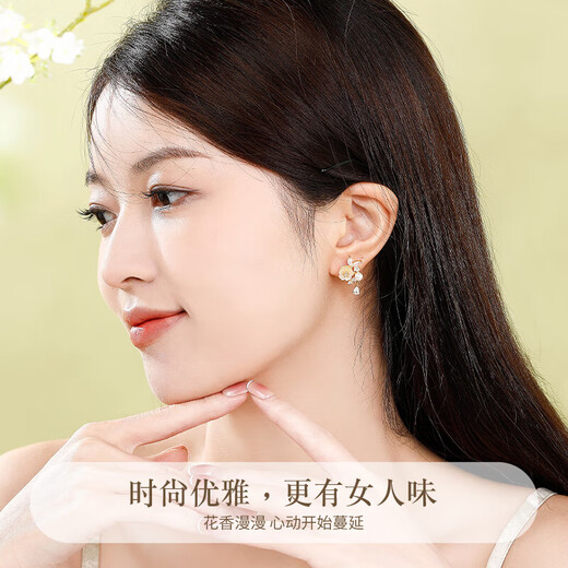 GLTEN camellia silver earrings women's earrings 2025 new earrings birthday gift confession anniversary gift to girlfriend and wife