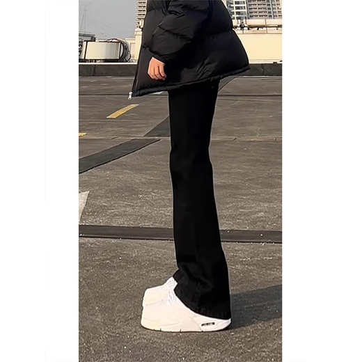 7 best products black scimitar jeans for men spring and summer American high street loose straight slim trousers for men DF-701 black XL