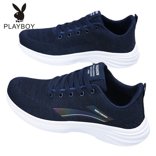 Playboy (Playboy Physical) zapatos para hombres zapatos de malla zapatillas de zapatillas livianas zapatos de carrera transpirables zapatos casuales zapatos de verano zapatos para hombres lz1699 azul oscuro 41