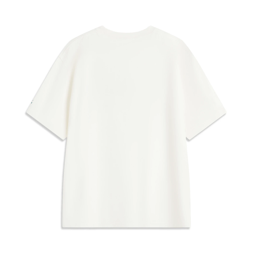 Li ning 2025 Été Nouvelle série de tendances sportives pour hommes caprices de glace à la mode masculine, absorbant et transpiration de chemise culturelle à manches courtes v683-1 Milky White XL