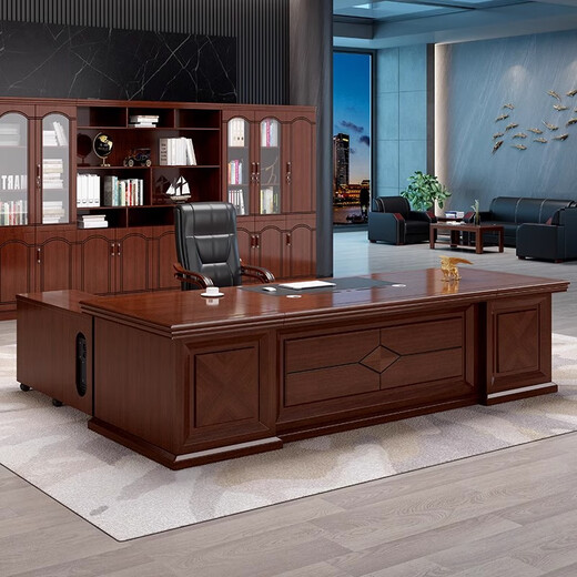 Yi Sichu Simple Office Desk Boss Table Presidente Tabla Gerente Presidente Presidente de la mesa grande Combinación de silla de escritorio de oficina única 1.6m Tabla de envío 826#