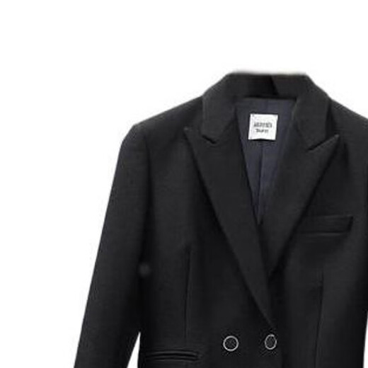 爱马仕（HERMES）七夕情人节礼物】爱马仕 FW22 纯色双排扣西装外套  黑色 黑色 均码 34