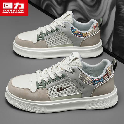 Chaussures guerrières Chaussures pour hommes polyvalents pour hommes Chaussures de sport décontractées l699c blanc / marron clair / brun 41