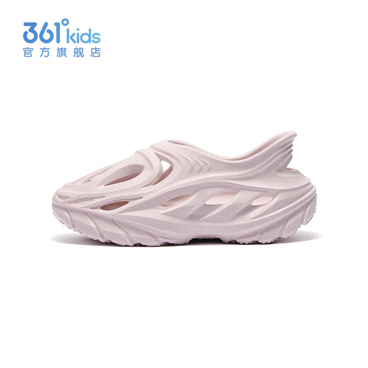 361 Children's Shoes Boys and Girls Beach Sandals Crocs Summer New Middle and Large Children's Shoes Clear Water Pink 34