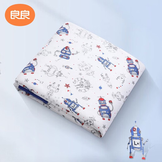 Liangliang baby quilt children spring and summer newborn kindergarten nap air conditioner cover quilt bedding set Star blue thin cotton [40G air conditioner] 150*120cm cover (suitable for 0-6 years old)