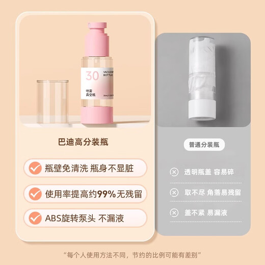 Badigao Vakuum in Flaschen Lotion Lotion Lotion Reisende Presse Make-up Hautpflegeprodukte Duschgel Probe kurzfristige Reiseversorgung