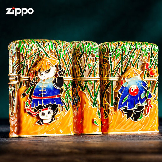 
ZIPPO kerosene lighter genuine Kung Fu Panda Official Men's Lighter Valentine's Day Gift Luminous Kung Fu Panda [New Machine No Oil] DY9905