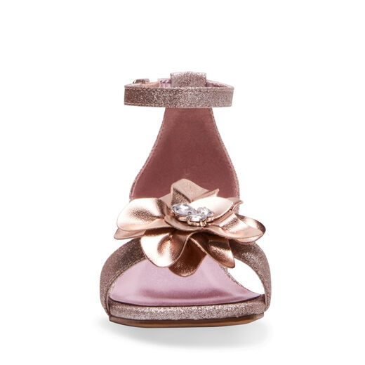 Steve Madden Girls' Lessa Heeled Sandals, Rose Gold, 3 Kids Rose Gold 3 Kids