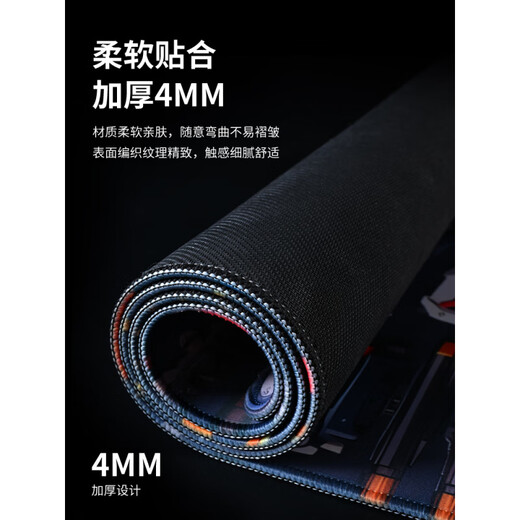 Mouse pad super large ink martial arts computer keyboard pad boy animation mouse pad e-sports special game table pad ZF-677 Hongyan [lock edge anti-slip washable] No 5mm 900x400mm