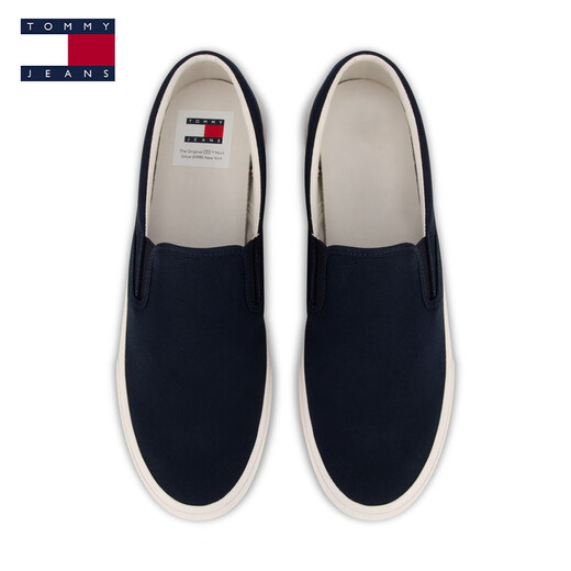 TOMMY JEANS [Lightweight Boat Shoes] 25 Spring and Summer Men's Cotton Lazy Sneakers Casual Shoes Canvas Shoes [01366] Navy Blue C1G 41