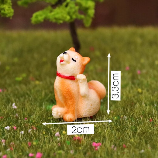 Gelun cartoon simulated puppy ornaments Corgi Teddy Shiba Inu doll micro landscape desktop decompression healing cute decoration Shiba Inu puppy 5