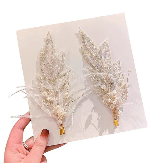 Maimed children's New Year's greetings crown headband girls' headband New Year's princess crown hair accessories flower girl hairband girl hairpin flower 5# white flower pearl hairband