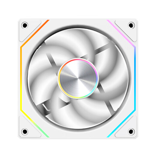 Wanjia Prism 8Pro ARGB fan white positive leaf chassis cooling 12CM fan divine light synchronization 5V 3-pin ARGB PWM temperature control speed regulation