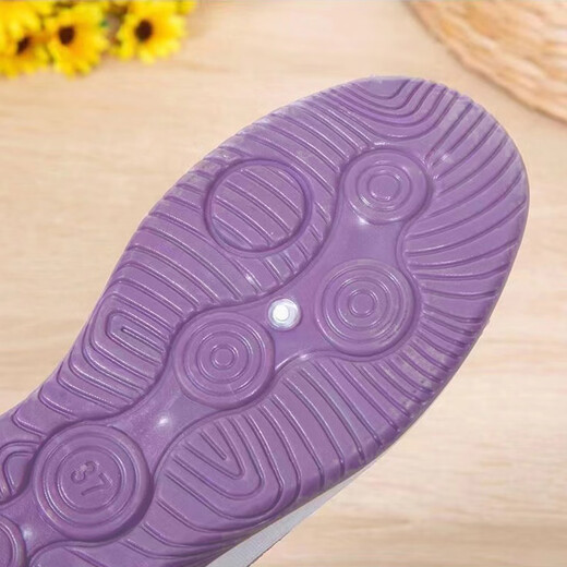 Footoppo Ein Fuß Pedal-Stoffschuhe für Frauen im Sommer mittleren Alters und älteren Menschen bei Peking Schweißabsorbing und atmungsaktives, weicher Soft Sohle ältere Oma Walking Mutterschuhe