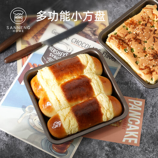 SANNENG HOME series household multi-connected muffin pan round cake carbon steel muffin cake household baking mold 12-connected muffin cake mold (non-stick) SNH11005