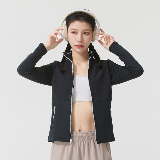 安德玛（UNDERARMOUR）UA女装 运动服跑步健身训练外套立领休闲夹克时尚潮流女士上衣 1380130-001 XS