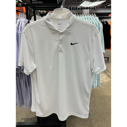 Nike Schnelltrocknend Polo-Shirt Nike Echtes Revers kurzärmeliges Sommer neues Sport-T-Shirt Atmungsaktives Tennis Top Black FN3895-010 Pure Cotton Strick lose und transparent S empfohlen 100-120jin [Jin gleich 0,5 kg] (offizielles authentisch)